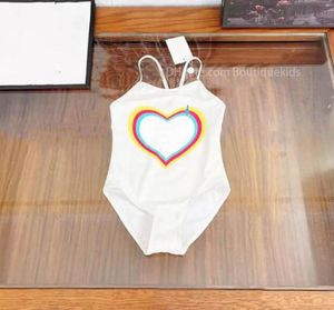 Barn Babydesigner Badkläder i ett stycke Sommarbrevtryckta flickor Badkläder Strandbikini Barn Badkläder Kläder