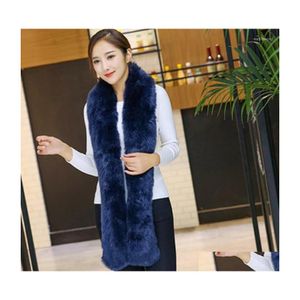 Pendant Necklaces Tra Long Muffler Fur Collar Raccoon Cap Of Thermal Clavicle Pendent Necklace Statement False Femme Drop Delivery J Dhdfn