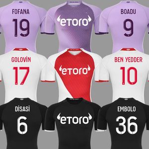 2022 2023 AS Monaco BEN YEDDER Voetbalshirts BOADU GOLOVIN 22 23 maillot de foot VOLLAND EMBOLO Flocage JORGE Heren Kids DISASI FOFANA Voetbalshirt DIATTA wear