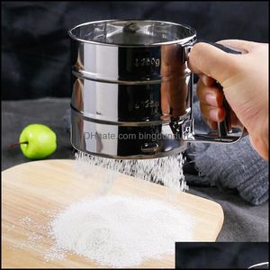 Backen Gebäck Werkzeuge Handheld Edelstahl Mehl Sieb Pulver Siebe Handgesiebtes Zucker Mesh Sieb Zubehör Drop Lieferung H Dhuse