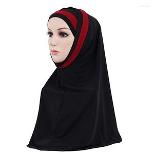 Abbigliamento etnico 2023 Donne semplici morbide cotone jersey sciarpa testa hijab wrap istantanea scialli foulard femme hijab musulmani pronti a indossare il velo