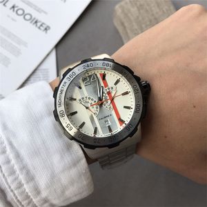 Top men's watch unique styling calendar business style stainless steel strap waterproof watch