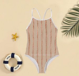 여자 아기 수영복 디자이너 원 피스 여름 프린트 비키니 어린이 수영복 어린이 수영복 유아 해변복 의류