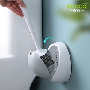 Storage Boxes ECOCO Silicone Toilet Brush WC Accessories Drainable Cleaning Wall Mounted Creative Home Lavatory Bathroom Suit