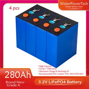 Nuova batteria da 280 Ah 3,2 V marca LiFePo4 per 12V 24V 48V 280Ah Pack con busbar