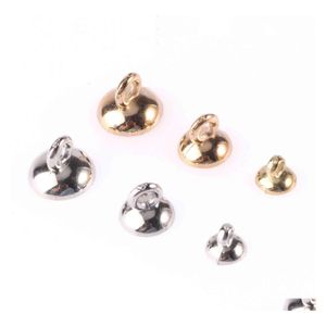 Charms 500st Gold Sier Color End Caps Round Bead Connector Loose CCB Pärlor för smycken Making Diy Charm Necklace Pendant Accessorie DHE5A