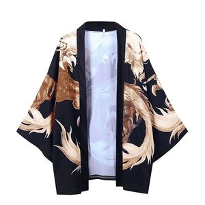 Men's Sweaters Male Cardigan Sweater Fashion Kimono Top Shirt Oversize Shirts Pattern Printed Blouse Man CardiganMen's