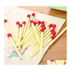 Ballpoint Pens 20 Pcs Matchstick Cute Creative Stationery Elementary School Childrens Supplies Prizes Exquisite1 Drop Delivery Offic Dhvhl