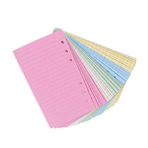 Notepads Pages A6 Colorful 6-Hole Ruled Loose Leaf Paper Planner Note Book Filler