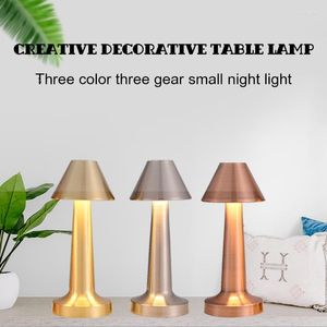 Table Lamps Portable USB LED Chargeable Desk Light Vintage Bar Night Lights Coffee Shop Lamp Bedroom Bedside Home Decor