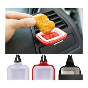 Portabevande Saucemoto Dip Clip Car Ketchup Stand Salsa per e salse Supporto portatile1 Drop Delivery Cellulari Motociclette Interni A Dh1Q4