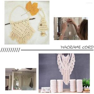 Decorative Figurines Macrame 3mm Handmade X Cord(Not 100m Dyed)Natural Cotton Color Rope Cord Soft Home DIY