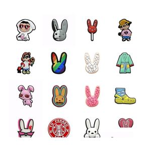 Питье соломки Moq 20pcs Bad Bunny Custom Sile St Toppers ER Charms приятели Diy декоративные 8 -мм вечеринки в качестве подарка Drop HomeFavor DH8DK