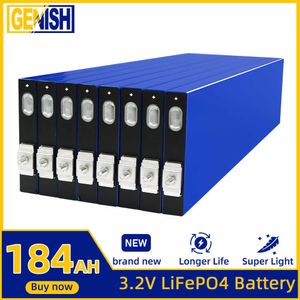 200AH 3.2V LIFEPO4 LITIUM JÄRN FOSFAT RECHARGEABLE DIY 184AH Batteri Deep Cycle Cell för 12V Off Grid Solar Power System