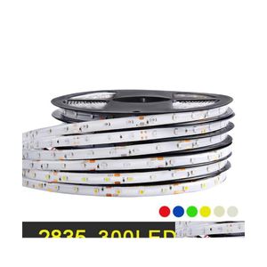 Led Strips Strip 2835 12V 5M 300Leds Rgb Flexible Light Waterproof Warm White Red Blue Yellow Green Drop Delivery Lights Lighting Hol Otohb