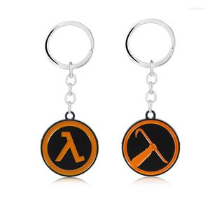 Keychains Game Half-Life Alyx Keychain Lambda Symbol Metal Pendant Keyring Car Accessories Gift Chaveiro Jewelry for Men Women