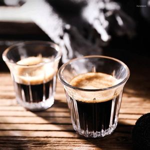 Şarap bardakları 2pcs 90/160ml cam kahve fincanları latte kupalar ısıya dayanıklı dekoratif içme