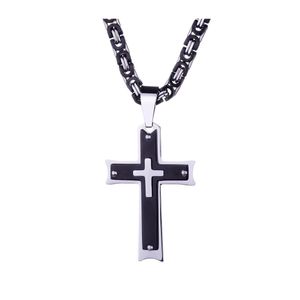 Anhänger Halsketten Herren Kreuz Edelstahl Christian Jesus Kruzifix Charme Fahrradkette Halskette Für Frauen Punk Schmuck Geschenk Drop Del Otqkl