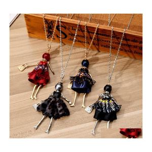 Pendant Necklaces Puppet Necklace For Women Metal Alloy Dancing Girl Doll Pearl Long Sweater Chain Fashion Jewelry Drop Delivery Pend Dhxpw