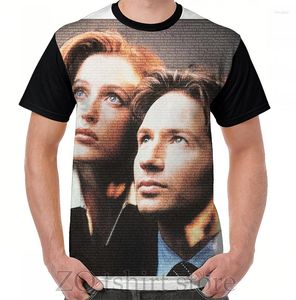 Męskie koszulki X-Files Graphic T-Shirt Men Tops TEE Women Shirt Zabawny druk o krótkie rękawie Tshirty