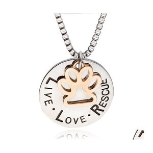 Colares pendentes Colar de letras de amor de amor de amor fofo Colar de cão de cão de cão de gato personalizado para homens jóias de moda masculina dro otlqo