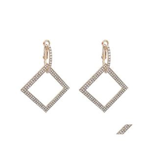 Dangle Chandelier Fashion Accessories Exaggerated Classi Square Earrings Long Temperament Personality Wild Earring Girlfriend Wedd Dhoo0