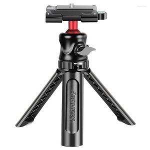 Tripods Manbily MT-05S VLOGポータブルデスクトップトリポードコールドシューズハンドルグリップボールヘッド電話クリップカメラモバイルミニスタンド