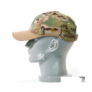 Snapbacks Warchief Baseball Cap For Men Mticam Black Tactical Hiking Man Hat Airsoft Camouflage Fishing Caps Flecktarn Hats Drop Del Dhkmz