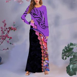 Casual Dresses NoisyDesigns Winter Dress Women 2023 Luxury Club Hawaiian Black Tribal Spring Elastic midja långärmad maxi Ropa Floral