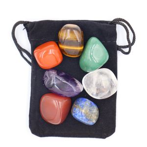 Arts and Crafts 7pcs/Set Reiki Natural Stone Turbled Irregar Polishing Rock Quartz Yoga Energy Bead for Chakra Dekoracja Dr Dhdeh