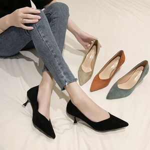 Dress Shoes Suede Women's High Heel Nice Ladies Pointed Stiletto Party WomenChic
