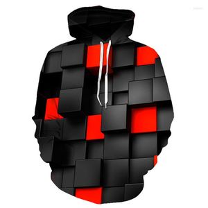 Erkek Hoodies 3D Şapka ile Erkekler Hoody Baskı Blokları Sonbahar Kış Tişörtüleri Kapüşonlu Kaput Toplar Toptan ve Perakende