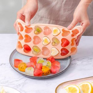 Baking Moulds With Cover 21 Grid Heart-Shaped Round Silicone Ice Tray Mold Transparent Summer Box Popsicle Hockey