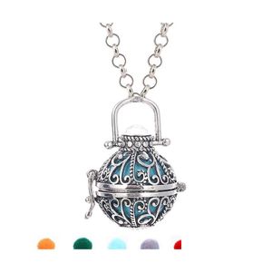 Медальоны эфирное масло диффузор лава ожерелье с открытыми цветами ароматерапевтическая каменная подвеска