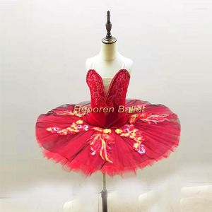 Stage Wear Arrival Swan Ballet Dress For Competition Red Color Professional Spain TUTU Don Quixote