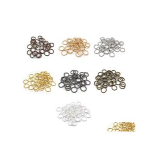 Connectors 412Mm Diy Accessories Iron Ring Opening Manual Connection Single Circle Jewelry Findings 100Pcs/Lot Drop Delivery Componen Otbeb