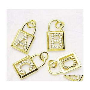 Colares pendentes 8 PCs Colar de forma de trava de zircão Charms Hollow Jóias Handmades Acessórios Mulheres Pingentes 51391 Drop Delive Dhsqt