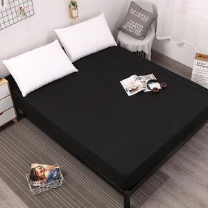 Bedding Sets Solid Color Waterproof Mattress Protector Fitted Bed Sheet Pillowcase Set Linen Home Textiles Juego De Cama