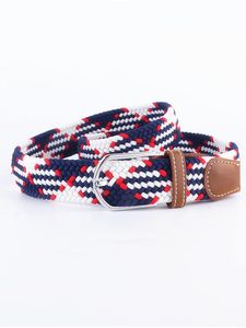 Belts Casual Knitted Elastic Woven Braided For Women Canvas Stretch Pin Buckle Men Female Girdle Waistband Strap