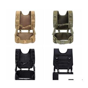 Tactical Vests Belt Army Hunting Vest Adjustable Outdoor Paintball Airsoft Combat Waist Support Molle Mi Litary Mens Drop Delivery G Dhvma