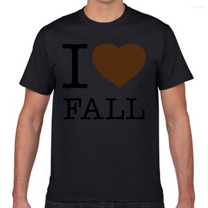 Męskie koszule topy koszula mężczyzna kocham jesień podstawowy czarny maniak niestandardowy męski tshirt xxxl