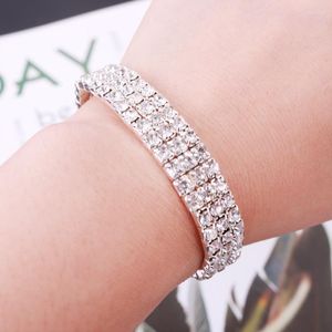 Bangle Crystal Multilayer Fashionable Temperament Bride Bridesmaid Water Drill Ribbon Armband MS Accessories 1st