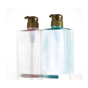 Förvaringsflaskor burkar 600 ml flytande tvål dispenser badrum pump dusch gel schampo container kök tvättmedel hand flaska drop del dhivv