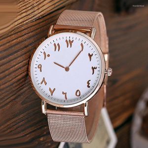 Zegarwatches projekt mody Arabski numer ogląda kobiety zegarki Rose Gold siatka kwarcowa cena dropwristwatcheswristwatches thun22