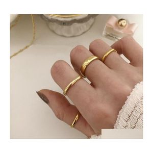 Clusterringe Perisbox 9 Größen Poliert Breit Dünn Gold Titanstahl Geometrisch Für Frauen Runder Kreis Minimalistischer Ring 2021 Drop Del Dhn5Y