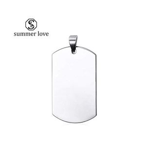 Charms Fashion Custom Personalized Stainless Steel Blank Dog Tag Military Pendant Charm For Necklace Keychain Diy Polished Jewelry P Dhmfb