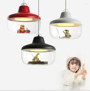 Pendant Lamps Nordic Creative Led Lamp Art Acrylic Lovely Kids Room Light Restaurant Studio Hanging Fixtures