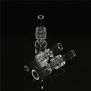 Rökande rör Nectar Quartz Tips Rökning 10mm 14mm 18mm hane Dabbing Nail With Diamond Knots Glass Dab Straw Stick For Mini Small Nector Kit Wholesale