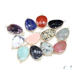 Arts And Crafts Natural Stone Irregar Rose Quartz Lapis Lazi Amethyst Pendant Charms Diy For Druzy Bracelet Necklace Earrings Jewelr Dhuhl