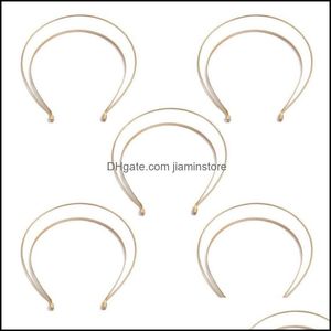 Fermagli per capelli Barrettes E56A Lolita Doppio strato Corona Cerchio Fascia gotica Fasce per divinità in metallo Costume di Halloween Fai da te Tiara Mat26 Otpds